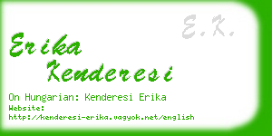 erika kenderesi business card